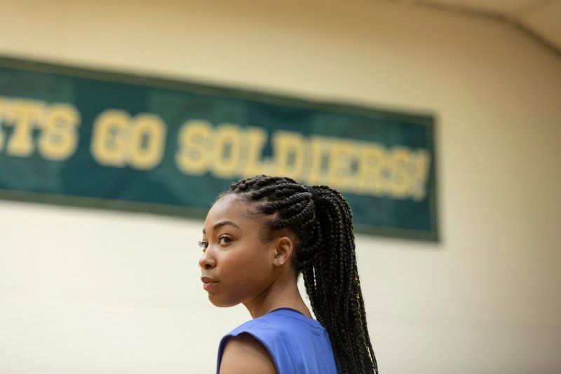 Dominique playing basketball