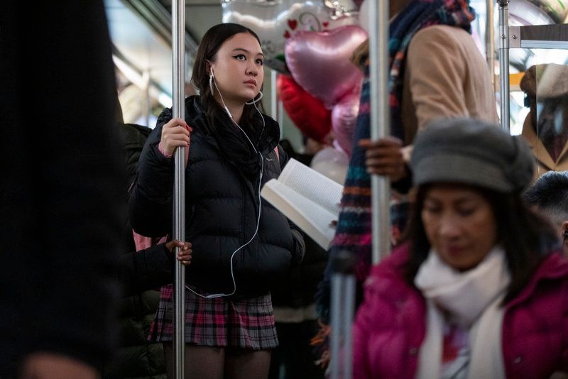 Leila on the subway