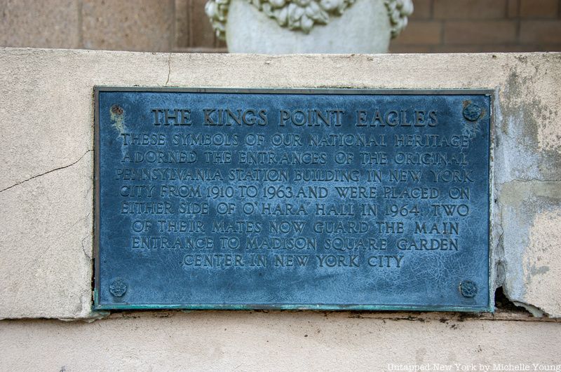 Plaque for Penn Station Eagles at Kings Point