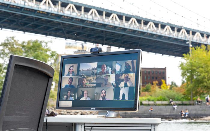 The most socially distanced office floating in NYC's East River