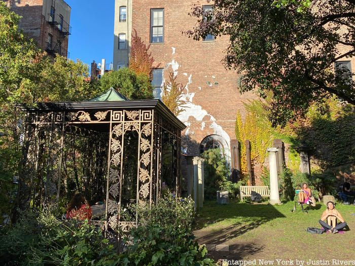 A gazebo from the Burrwood Estate garden designed by Frederick Law Olmsted