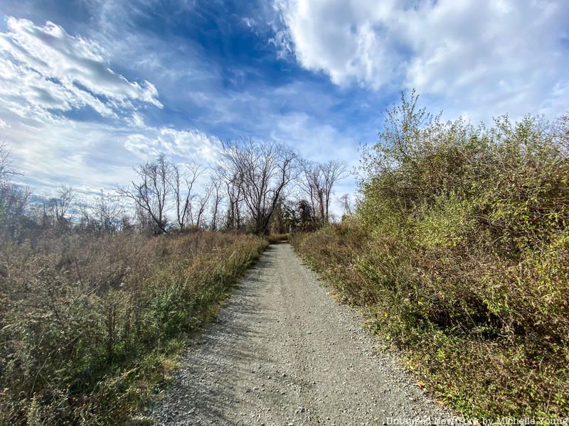 Long Gravel path at Donald Trump State Park