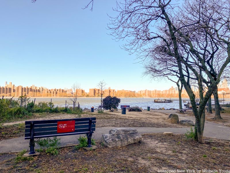 Grand Ferry Park in Brooklyn, former site of a Pfizer molasses plant