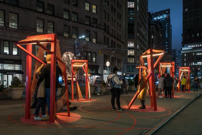 Point of Action art installation in Flatiron