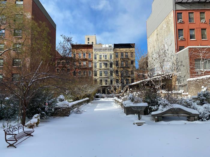 Elizabeth Street Garden in the Snow