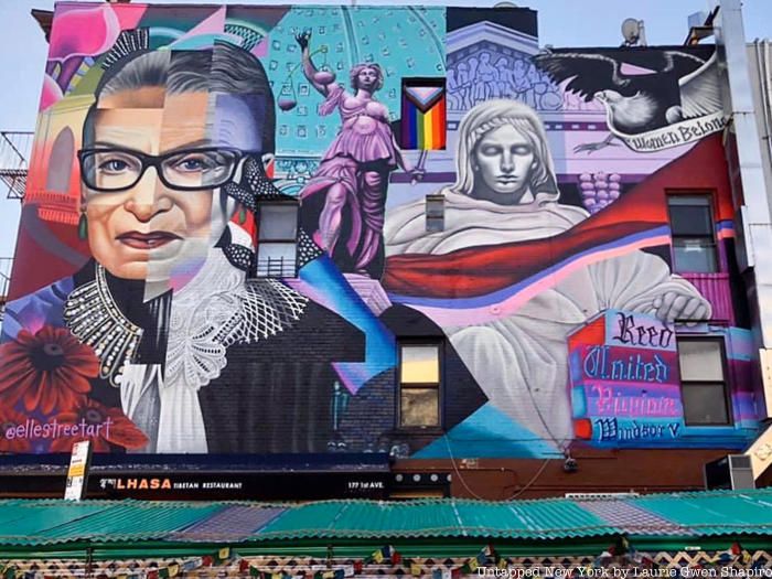 RBG mural in the Lower East Side