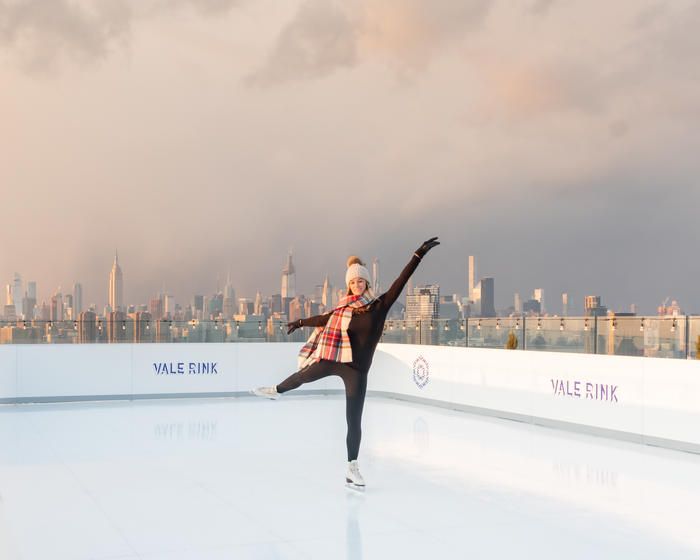 The rooftop ice rink at William Vale