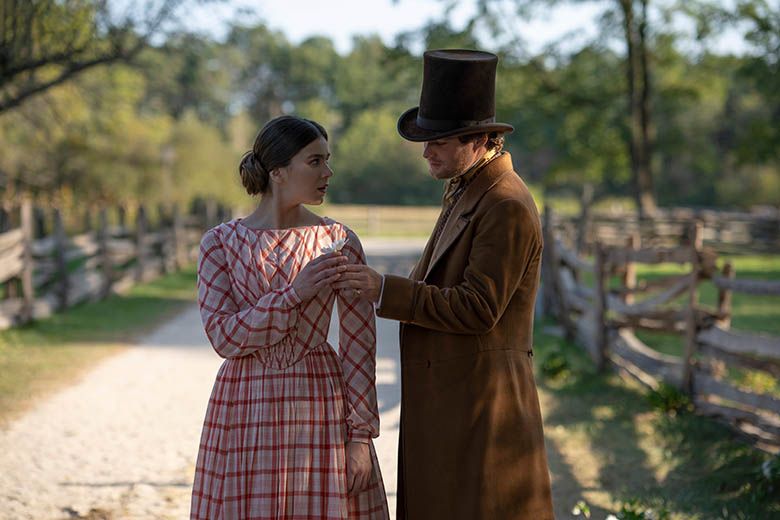 Hailee Steinfeld and Finn Jones in season two of “Dickinson,”