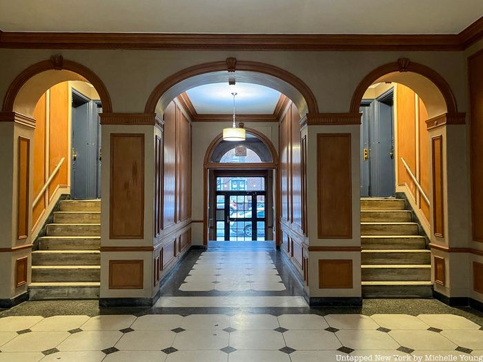 Lobby looking out at entrance of 1480 Ocean Avenue