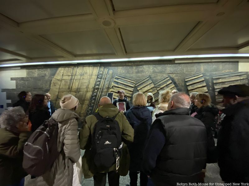 Justin Rivers giving a Penn Station tour