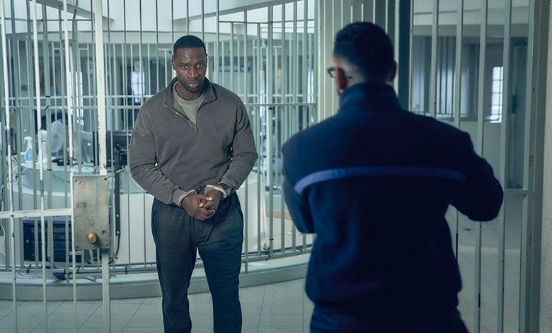 Omar Sy in the jail at Maison d'arrêt de Bois-d'Arcy