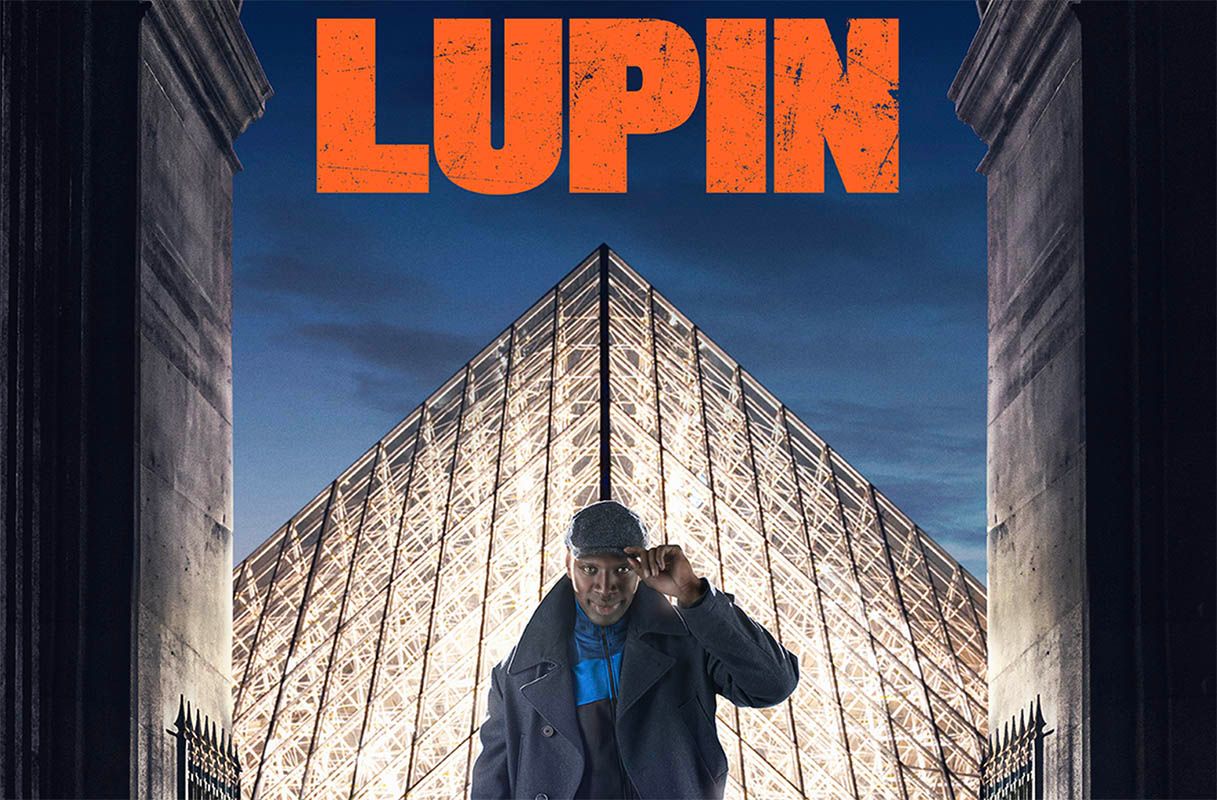 Lupin Poster with Omar Sy at the Louvre