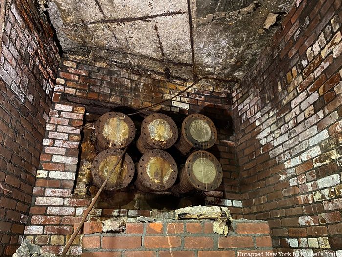 Pneumatic tube mail remnants in Chelsea Post Office