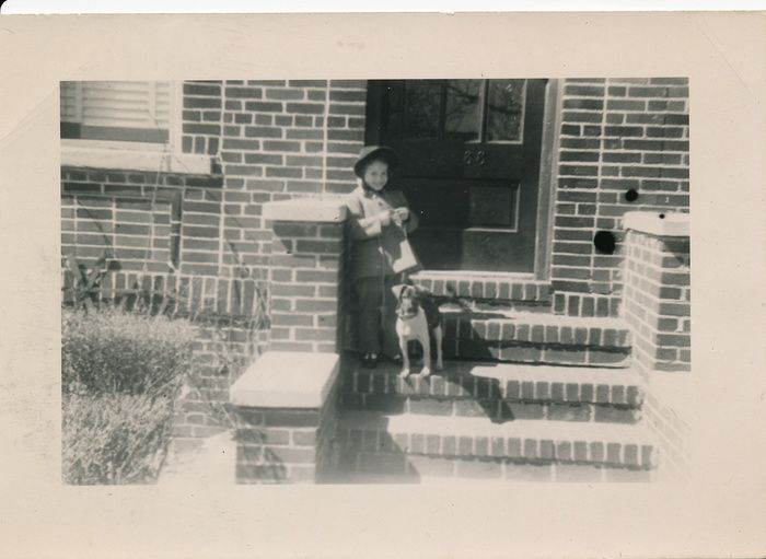 Carole King outside her family home in Brooklyn