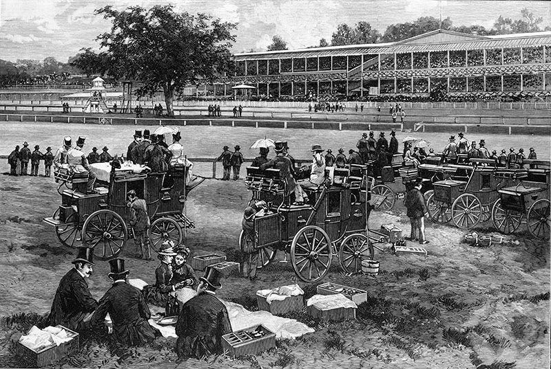 Jerome Park Racetrack on a race day