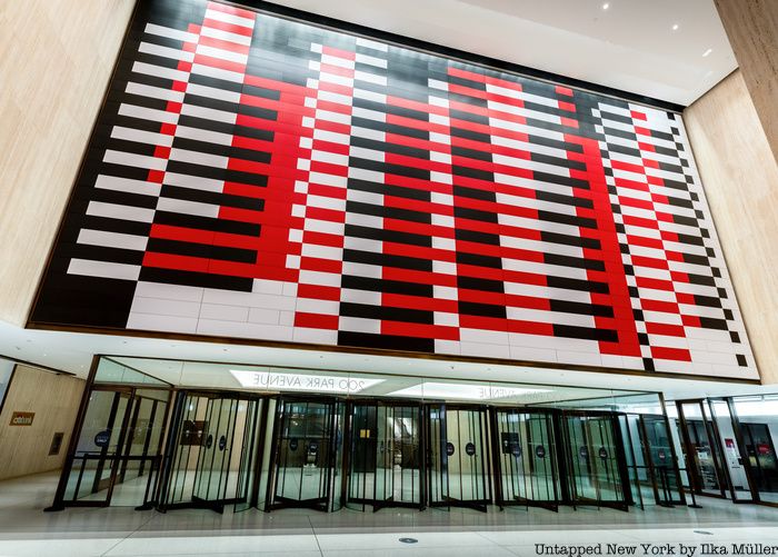 A mural by Josef Albers in the MetLife Building at Grand Central Terminal