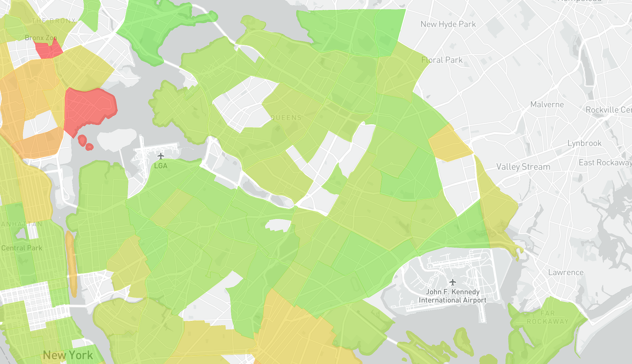 Queens internet speed map.