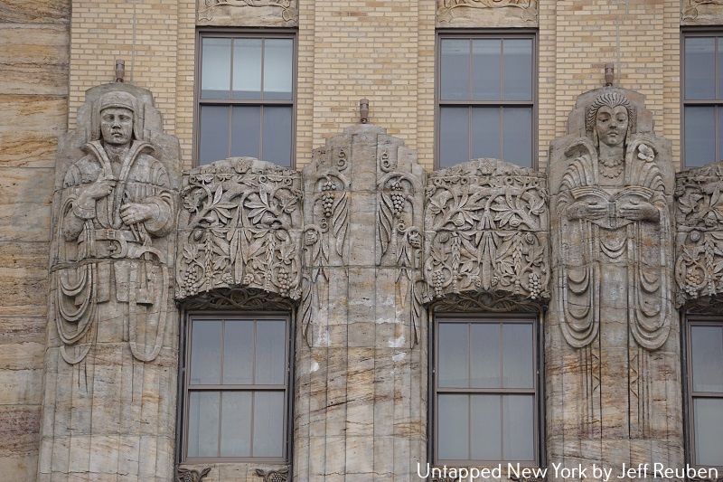 Ornamental detail on Walker House apartments