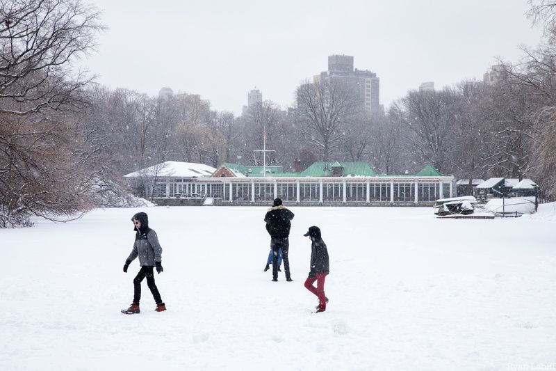 People walking on The Lake