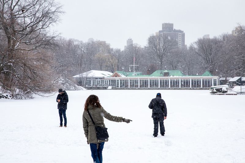 People walking on The Lake