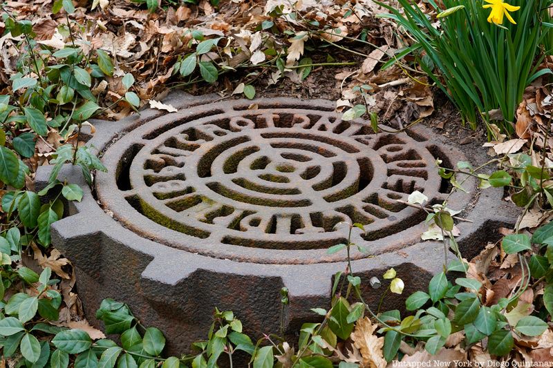 1862 manhole cover in central park