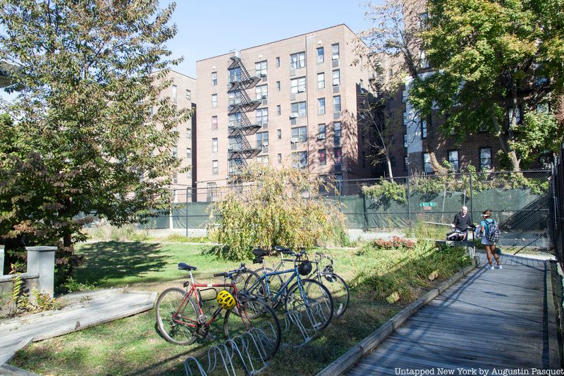 Bike storage at Knickerbocker Field Club