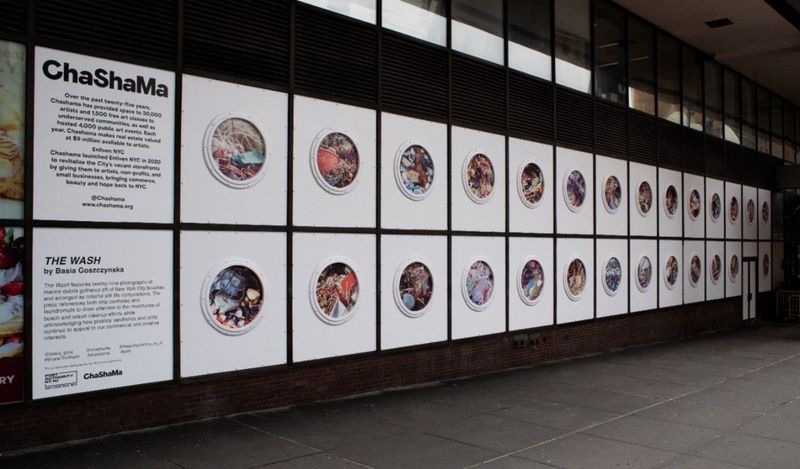 The Wash art installation at Port Authority Bus Station