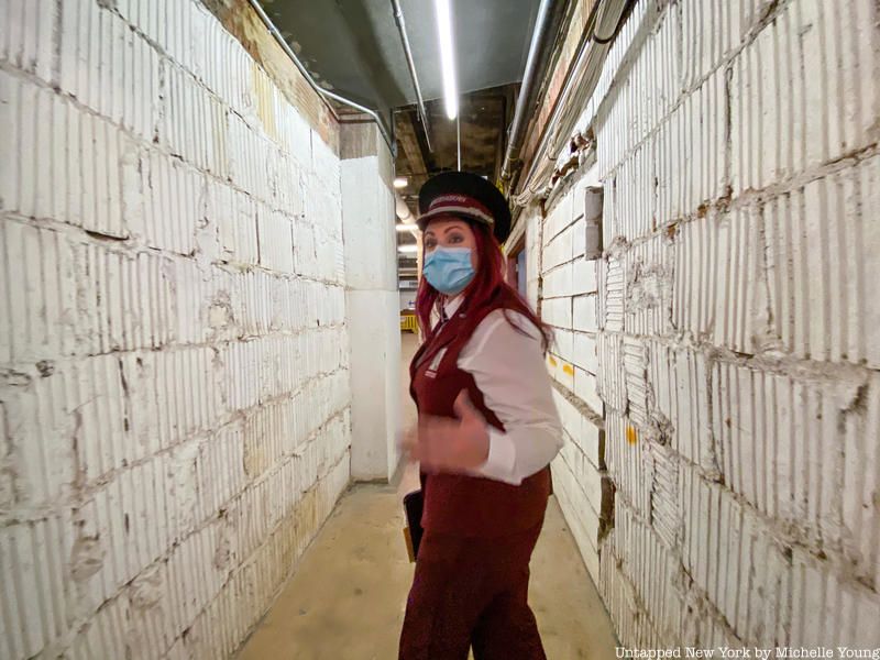 Empire State Building tour guide Siobhan taking us through the basement levels