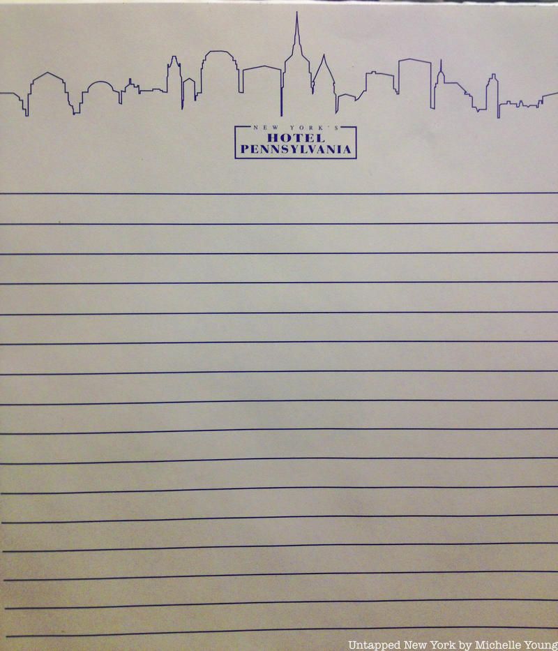 Hotel Pennsylvania stationary