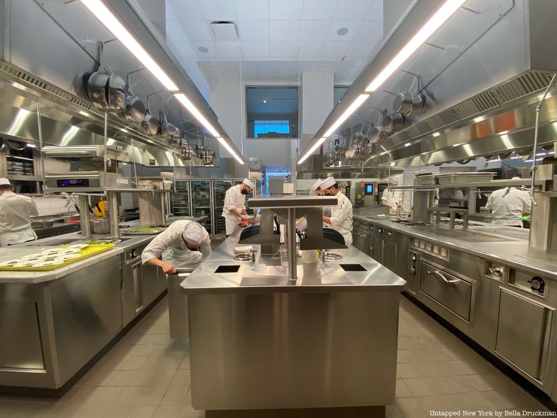 Kitchen for Daniel Boulud's new restaurant Le Pavillon in Midtown Manhattan. 