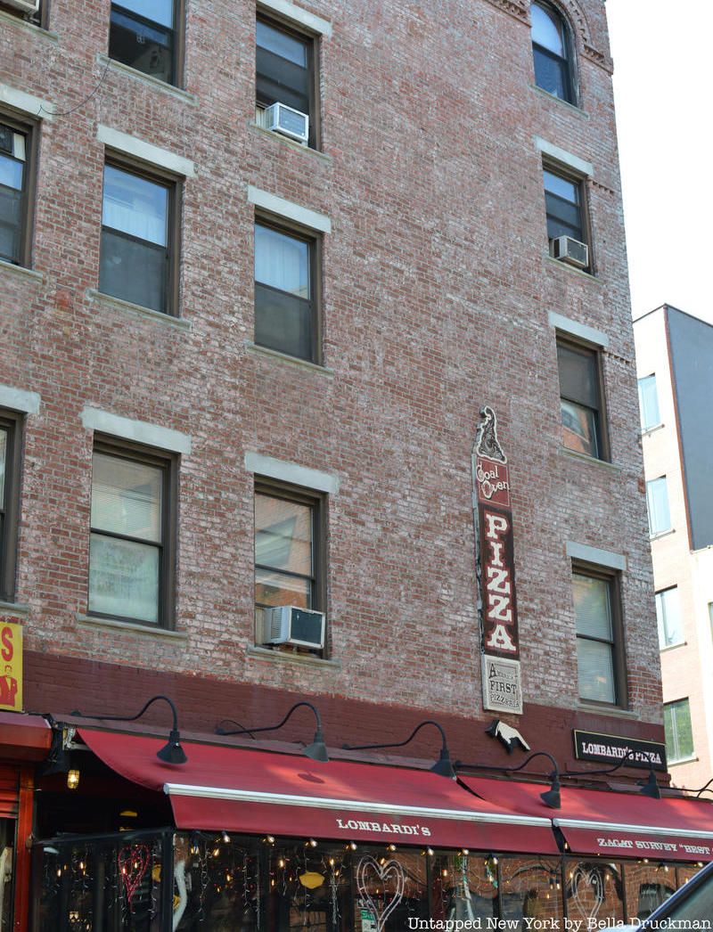 Exterior view of Lombardi's and apartments above. 