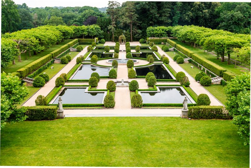 Garden at OHEKA CASTLE in Huntington, New York.