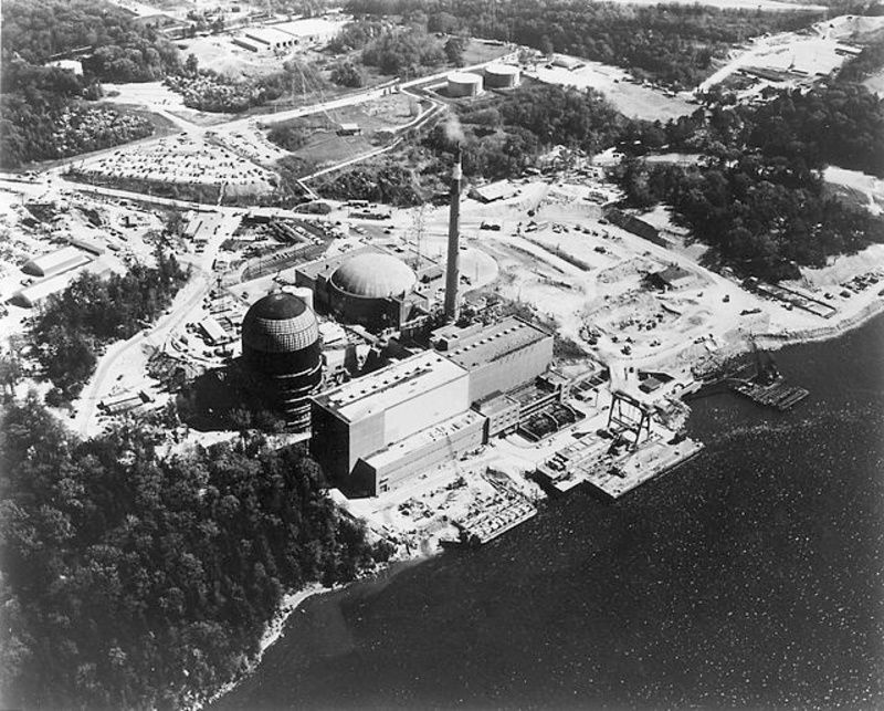 Aerial view of the Indian Point Nuclear Power Plant, Courtesy Wikimedia Commons