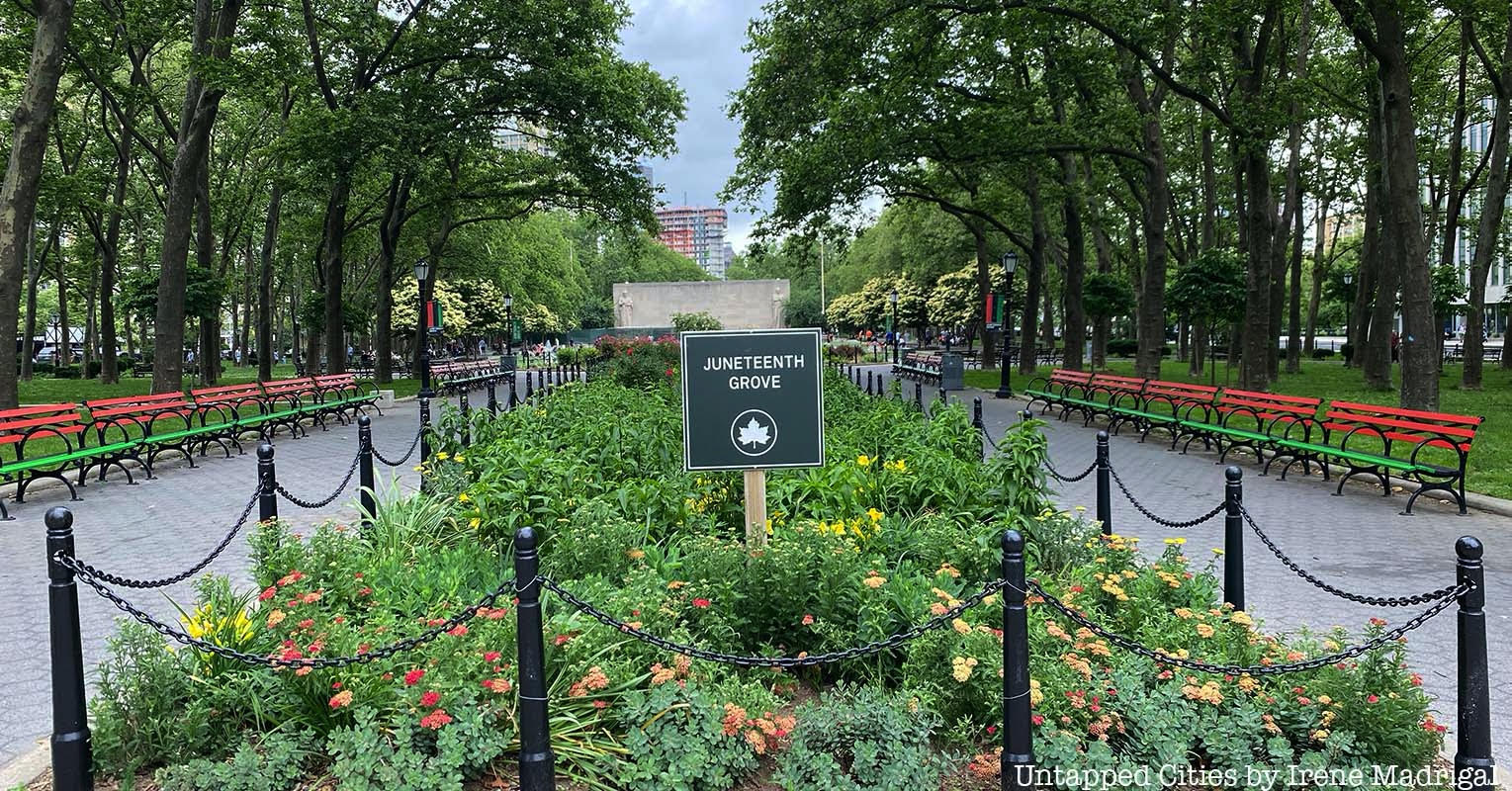 Image of Juneteenth Grove in Cadman Plaza, Brooklyn