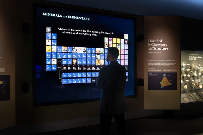 Periodic Table Interactive in the Allison and Roberto Mignone Halls of Gems and Minerals at the American Museum of Natural History