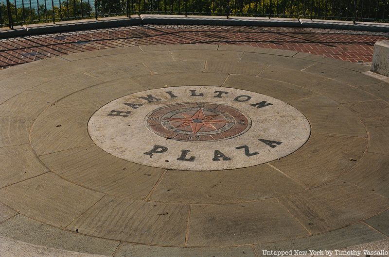 Hamilton Plaza at Hamilton Park where Alexander Hamilton fought Aaron Burr.