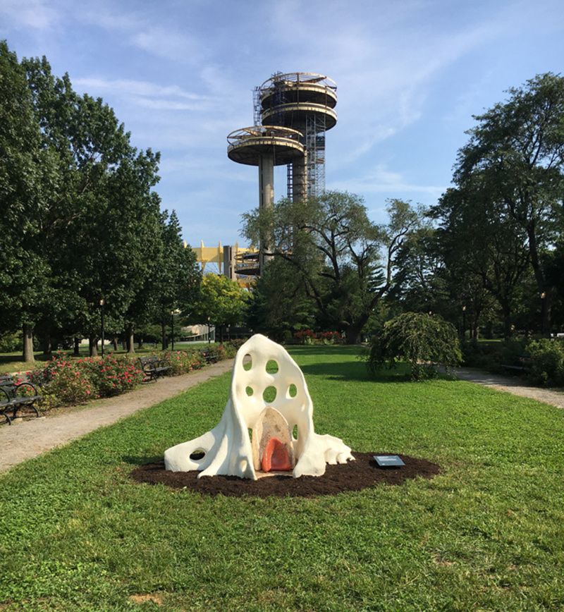 Endangered Fossils by Judith Modrak at Flushing Meadows <a class=