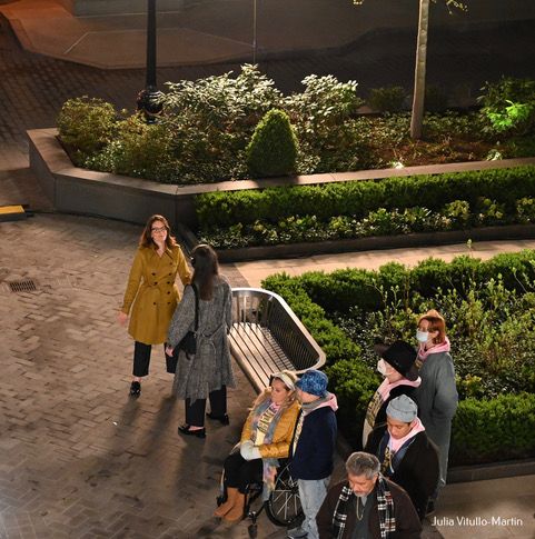 Inside Belnord courtyard filming Only the Murders in the Building