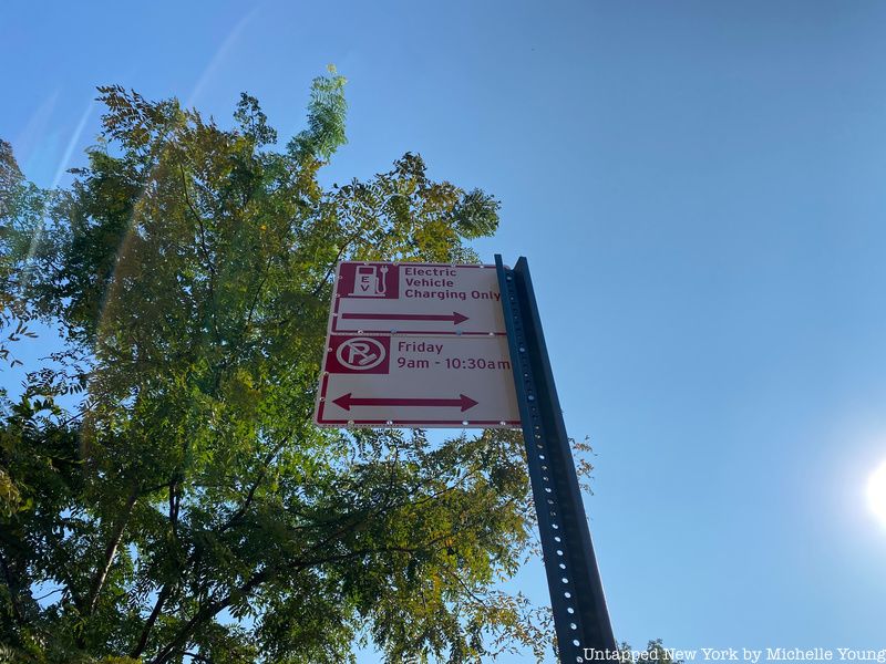 Electric vehicle parking sign