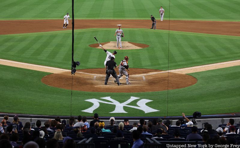 Home Yankees game in early August. 