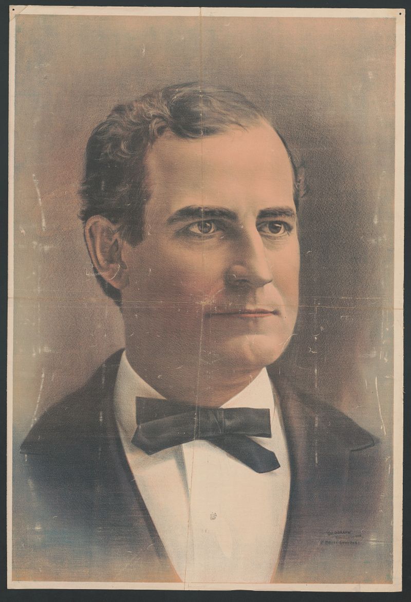 Image of William Jennings Bryan, who would lose the 1896 presidential election to William McKinley