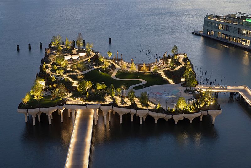 Aerial view of Little Island