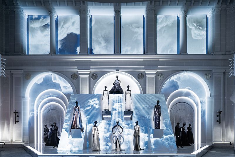 Christian Dior Designer of Dreams exhibition atrium