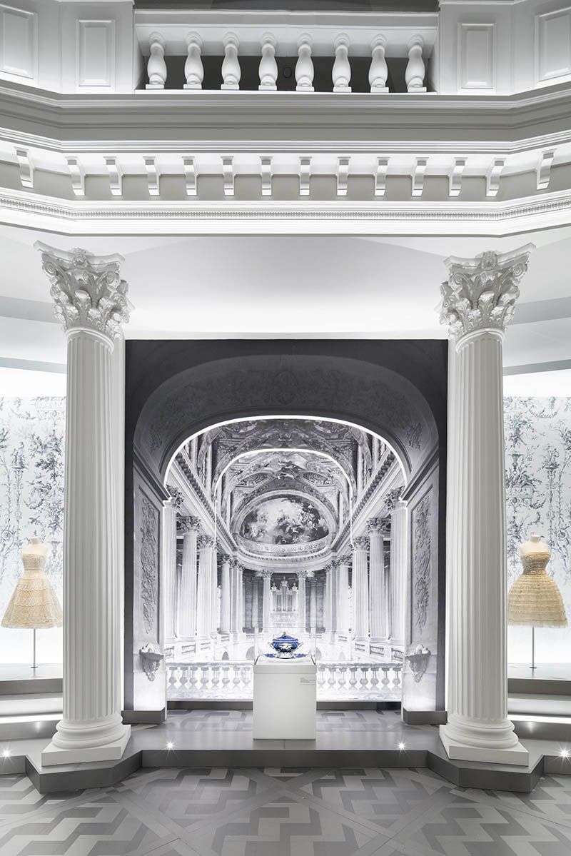 Christian Dior Designer of Dreams exhibition rotunda of 18th century inspiration