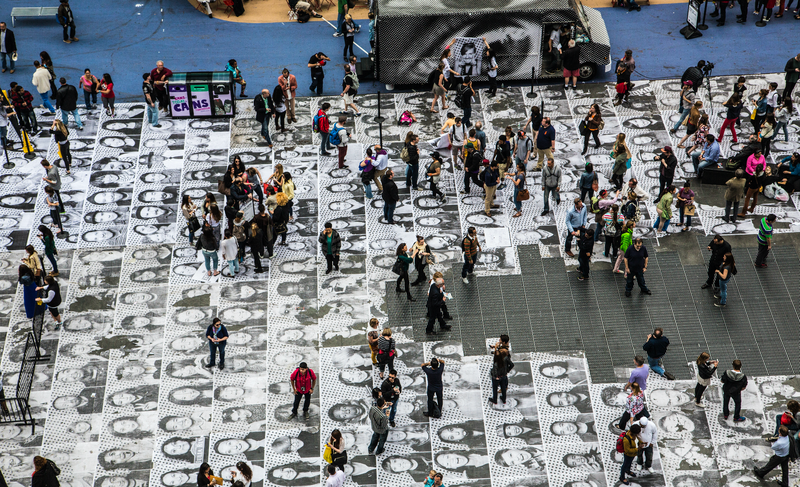 Former Inside Out project in Times Square. Courtesy of The Inside Out Project, 2021. 