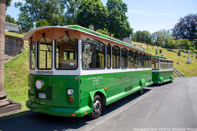 Trolley at Green-Wood Cemetery