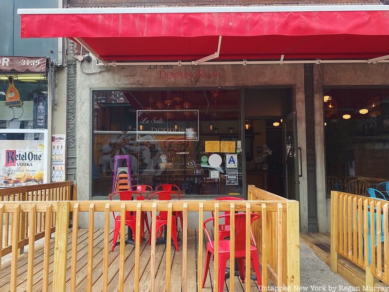 The grey, unassuming exterior of La Salle Dumpling Room