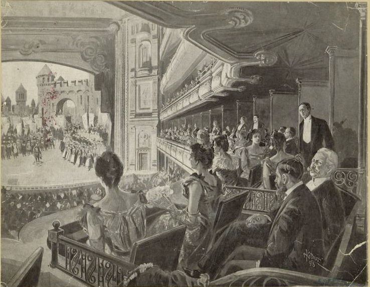 Illustration - Close up of balconies in the Golden Horseshoe with New York Society 