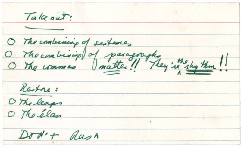 “What you have to do today” note, ca. 2010. Courtesy of Robert A. Caro Archive, Patricia D. Klingenstein Library, New-York Historical Society