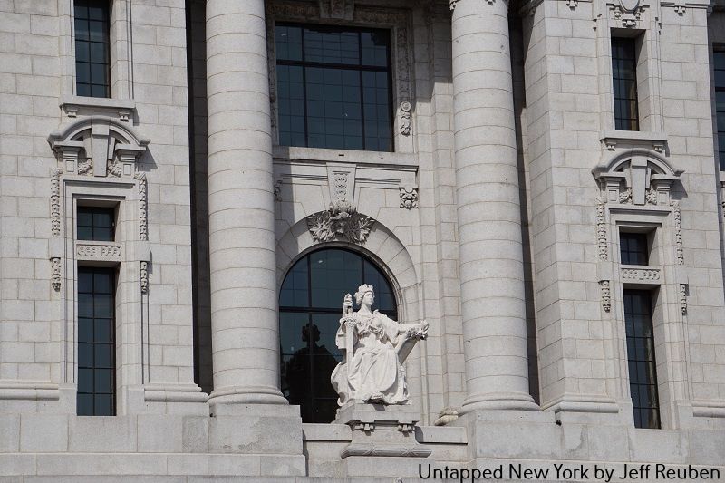 Lady Justice statue at the Bronx Borough Courthouse